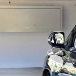 over car bonnet storage cabinet in garage